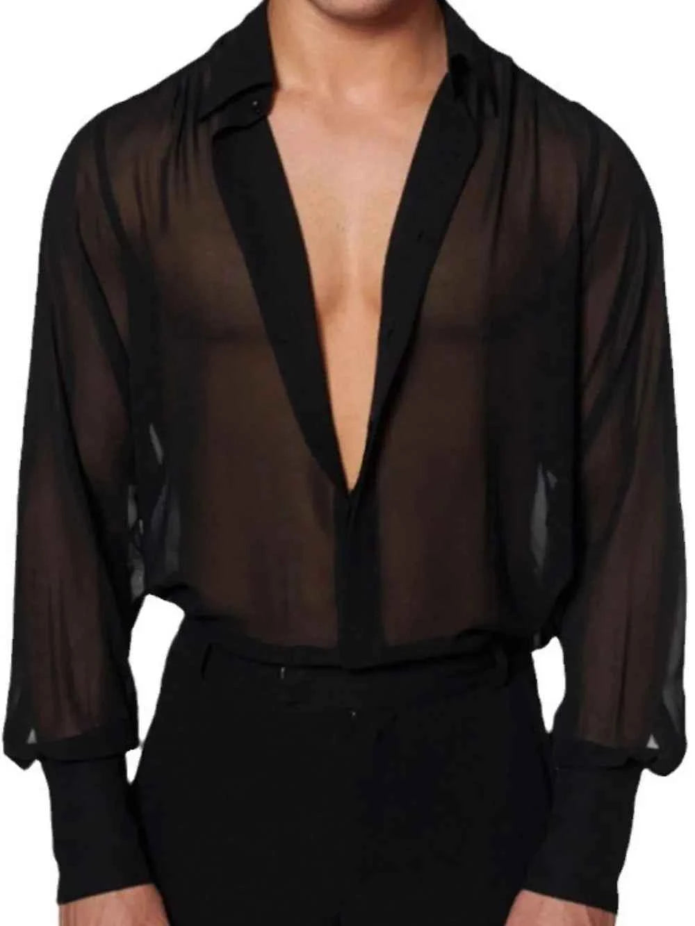 Men's Full Size Collared Neck Long Sleeve Shirt Plus Size - Damned Threads
